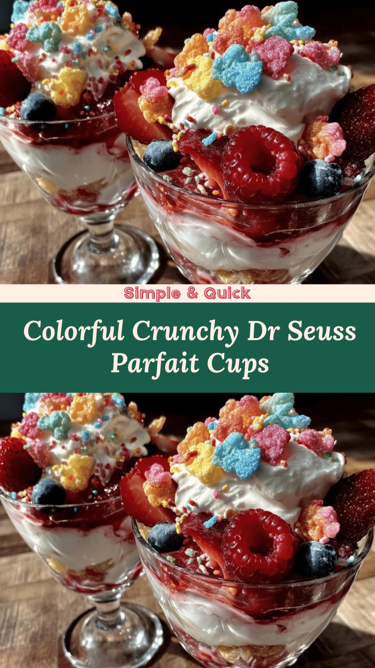 Fresh Dr Seuss Rainbow Crunch Parfait Cups recipe