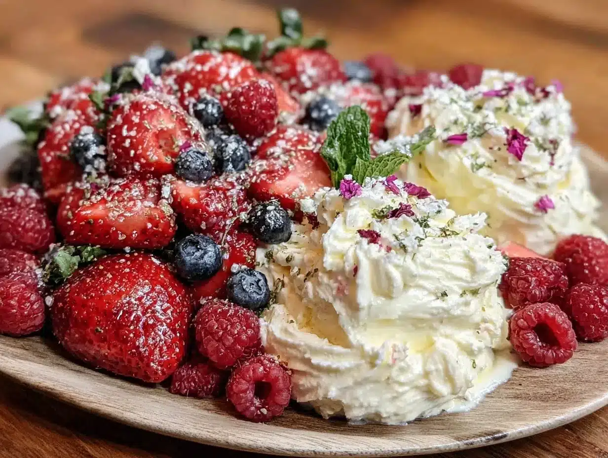Galentines Berry & Cream Sweetheart Board preparation steps