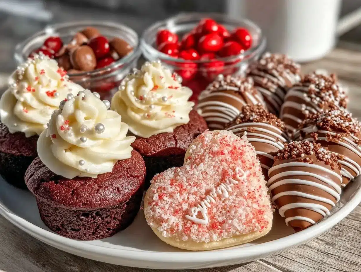 Galentines Cupid dessert tray preparation steps