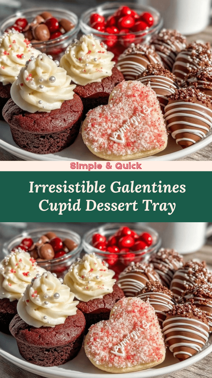 Galentines Cupid dessert tray recipe