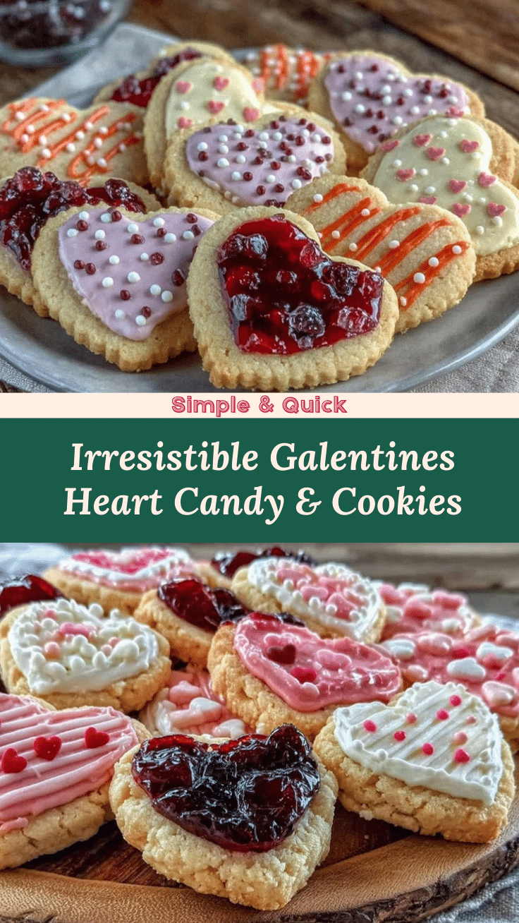 galentines heart candy and cookie dessert board recipe