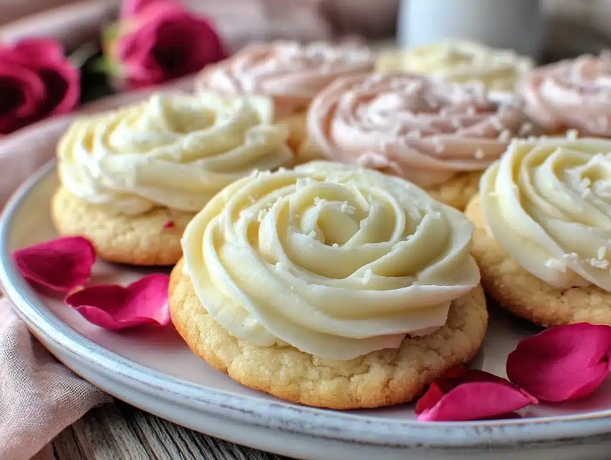 galentines roses cookies dessert spread preparation steps