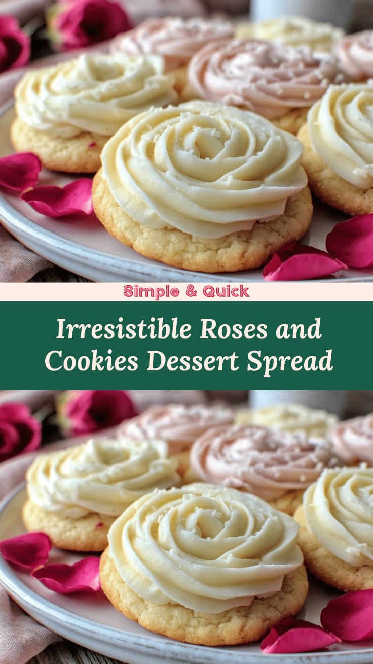 galentines roses cookies dessert spread recipe