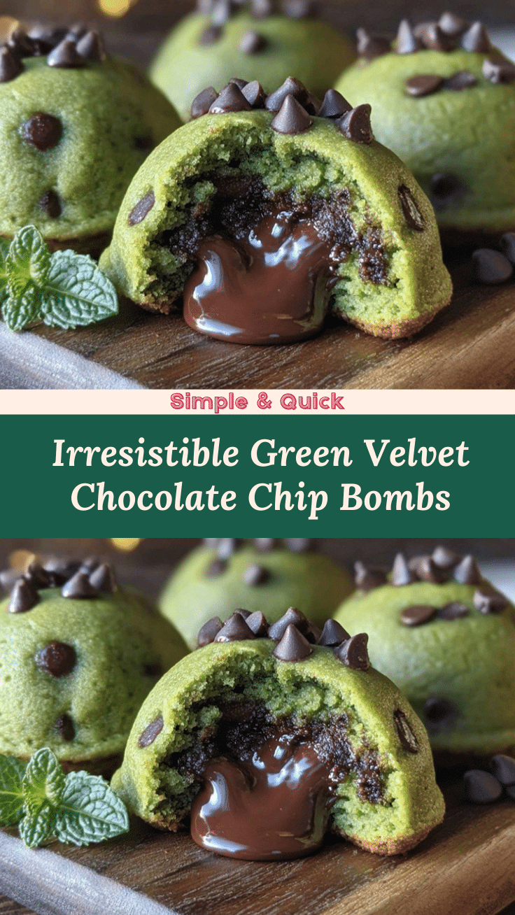 green velvet chocolate chip bombs recipe