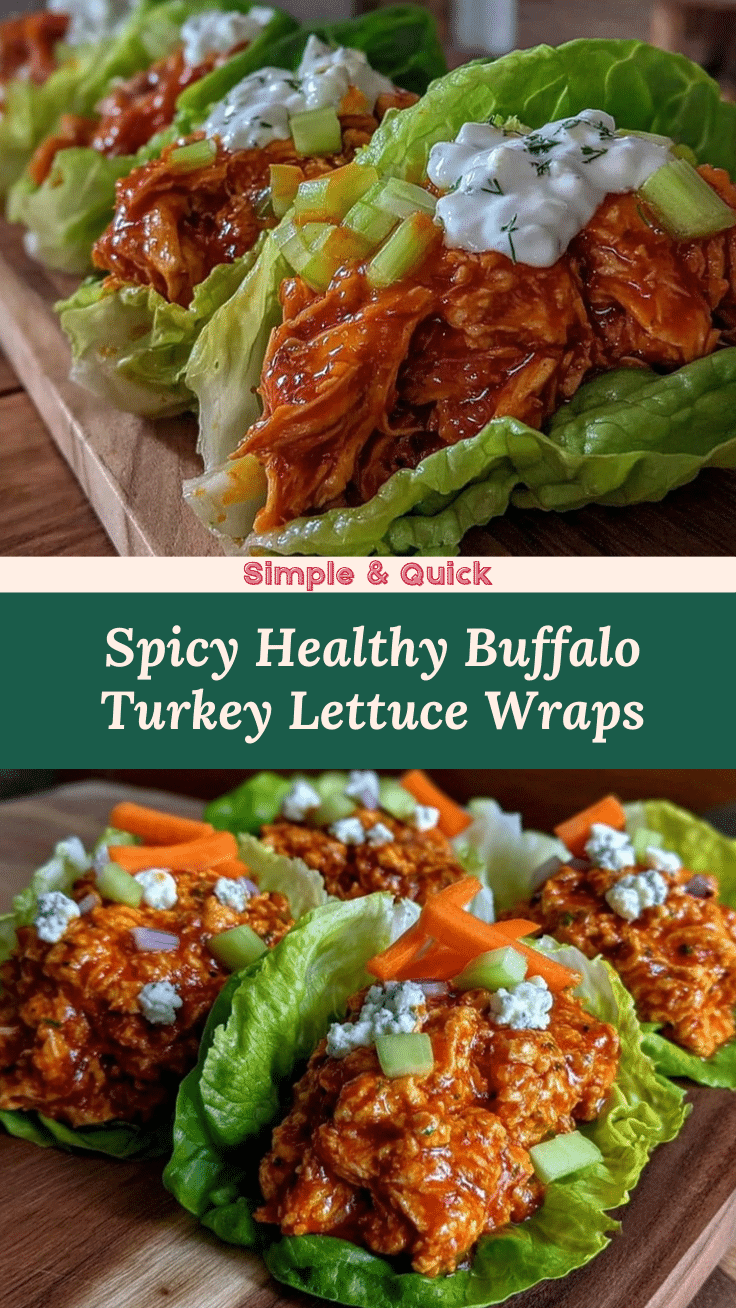 Healthy Buffalo Turkey Lettuce Wraps recipe
