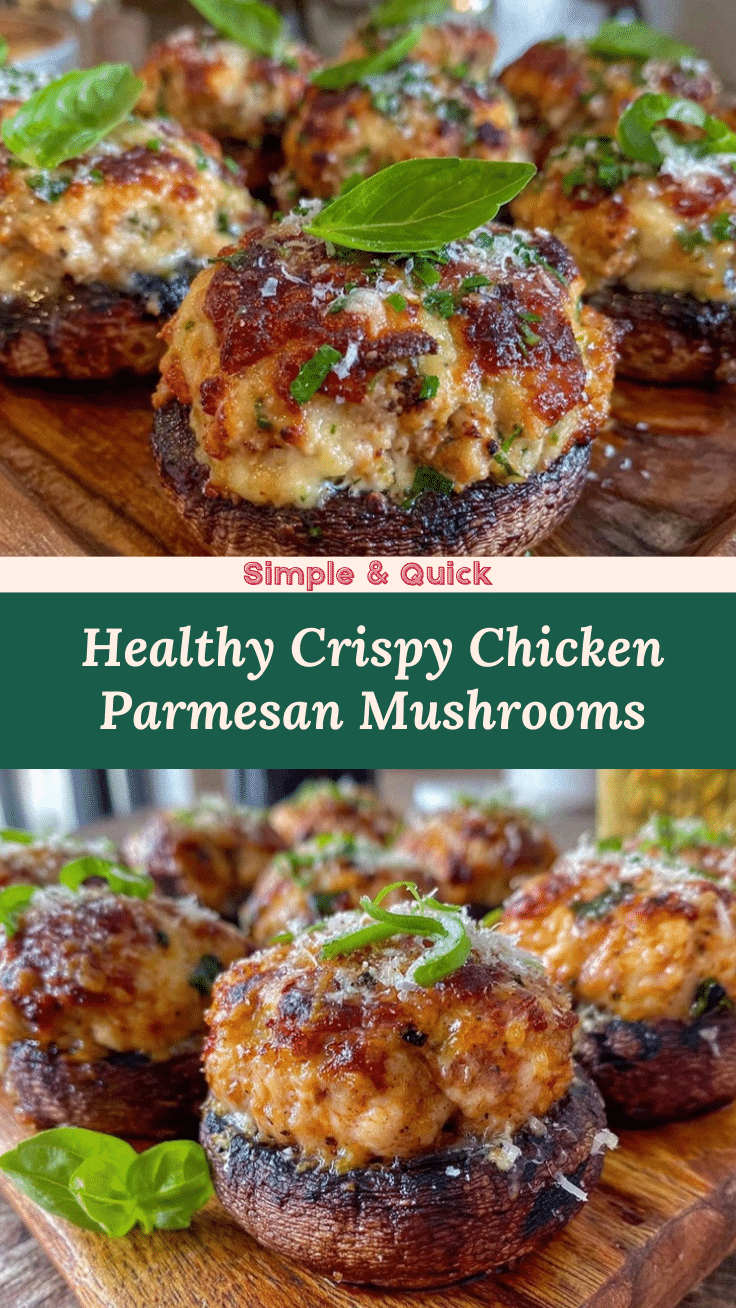 healthy chicken parmesan stuffed mushrooms recipe