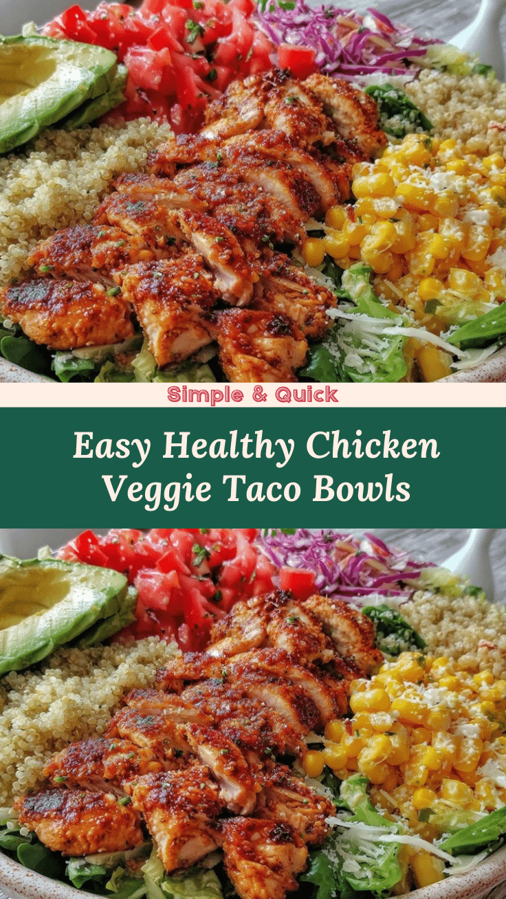 healthy chicken veggie taco bowls recipe