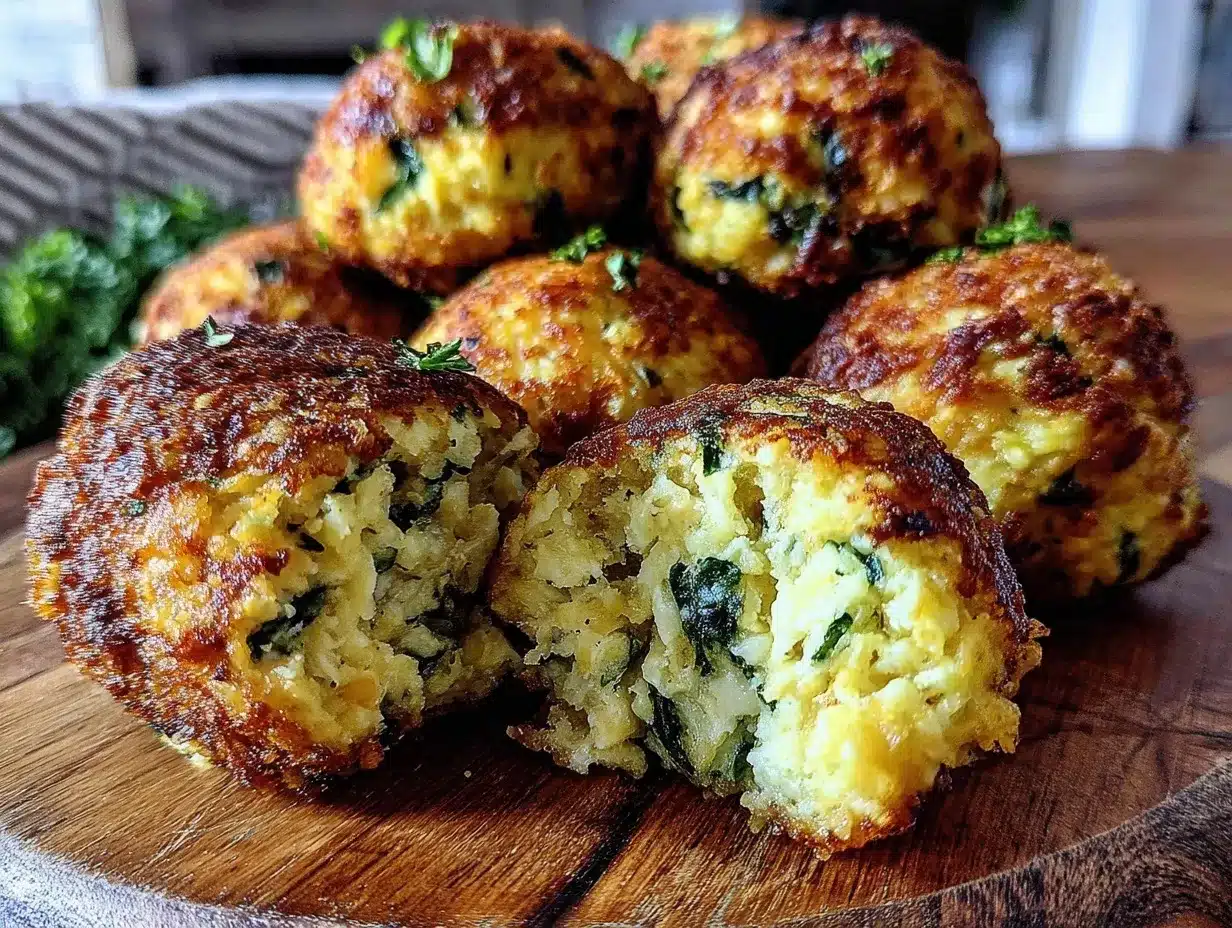 Healthy Crispy Air Fryer Spinach Chicken Balls preparation steps