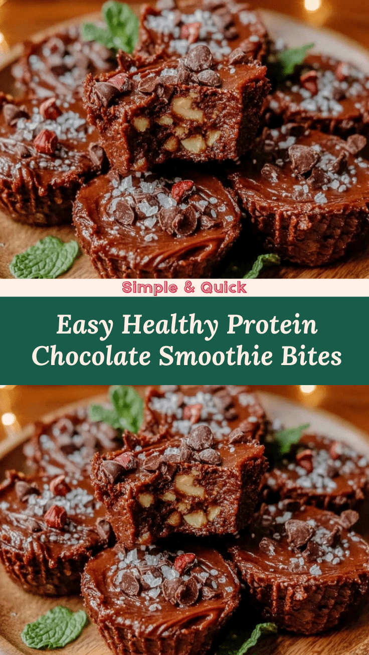 healthy protein chocolate smoothie bites recipe