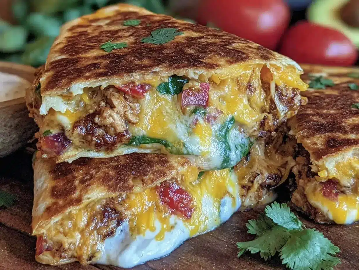 healthy turkey veggie quesadilla melts preparation steps