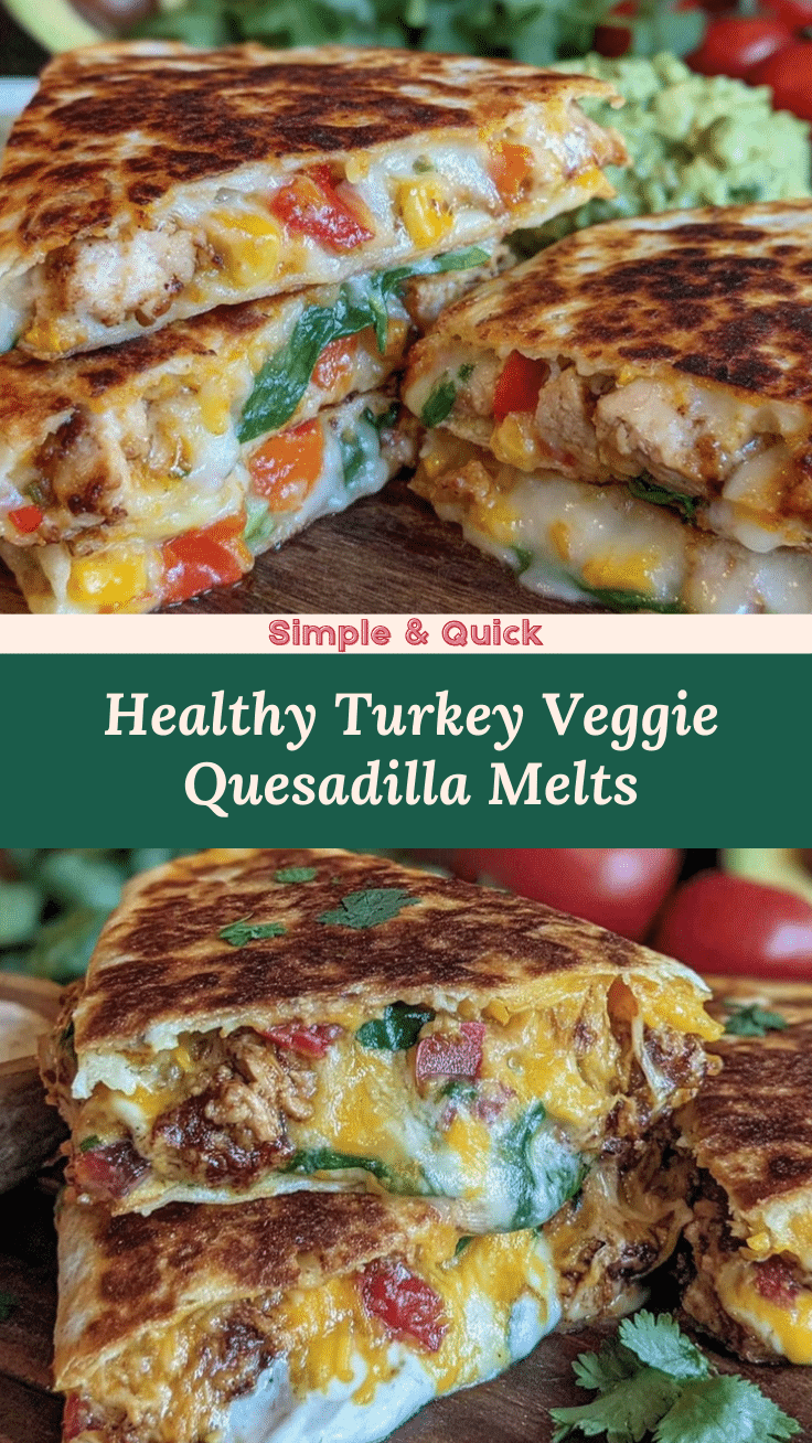healthy turkey veggie quesadilla melts recipe