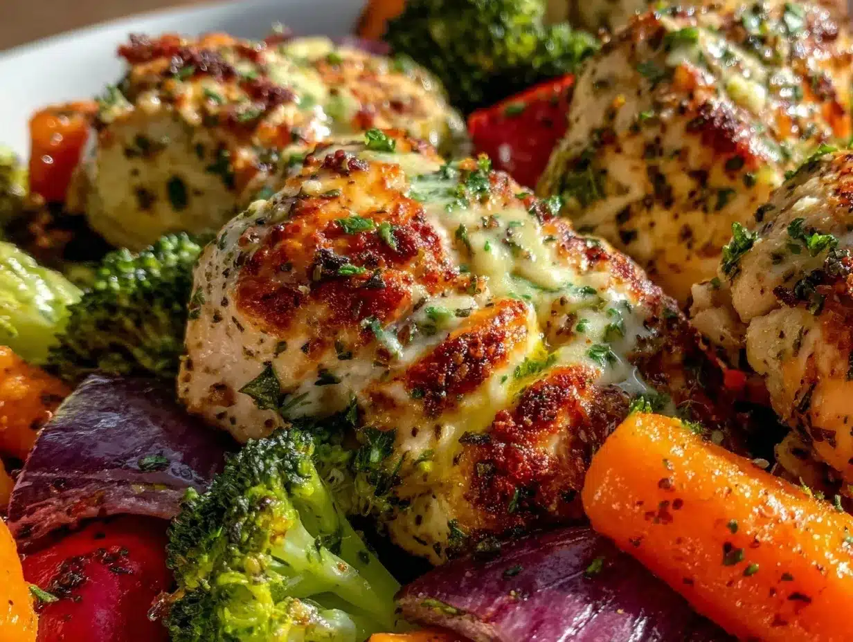 Healthy Veggie Ranch Chicken Bake preparation steps