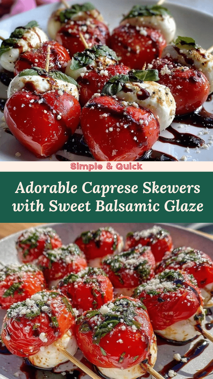 heart-shaped Caprese skewers recipe