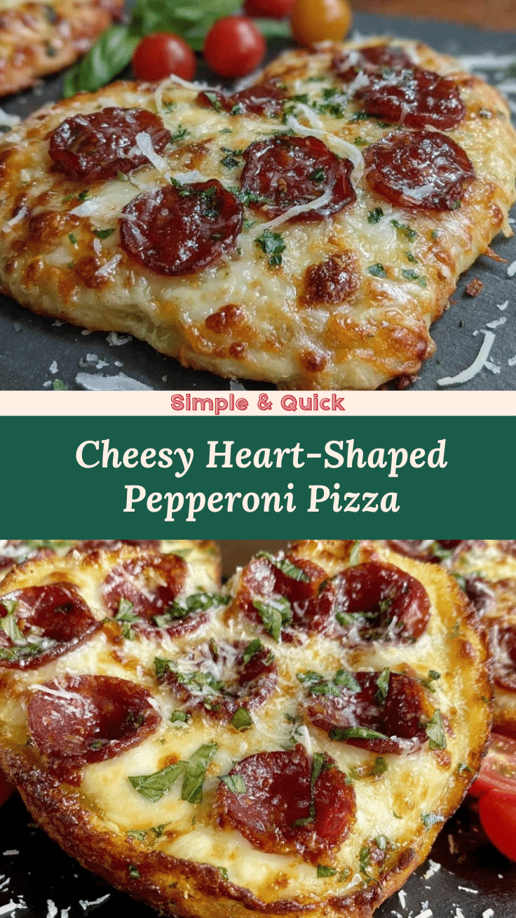 heart-shaped pepperoni mozzarella pizza recipe