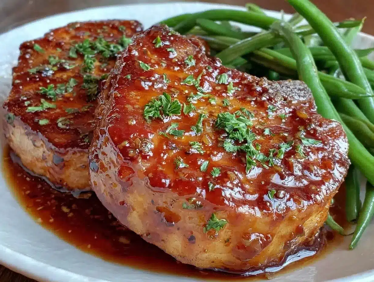honey balsamic pork chops preparation steps
