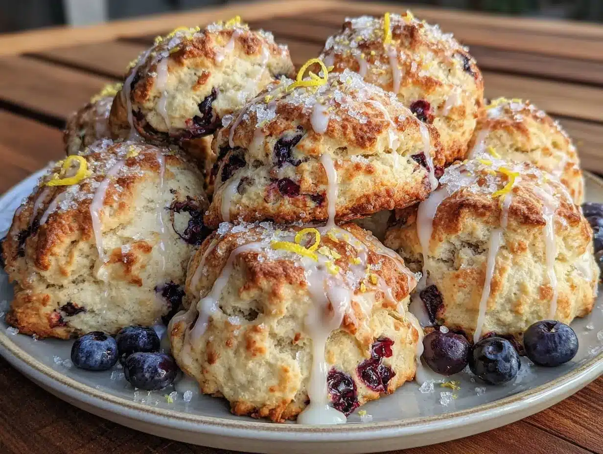 lemon blueberry scones preparation steps