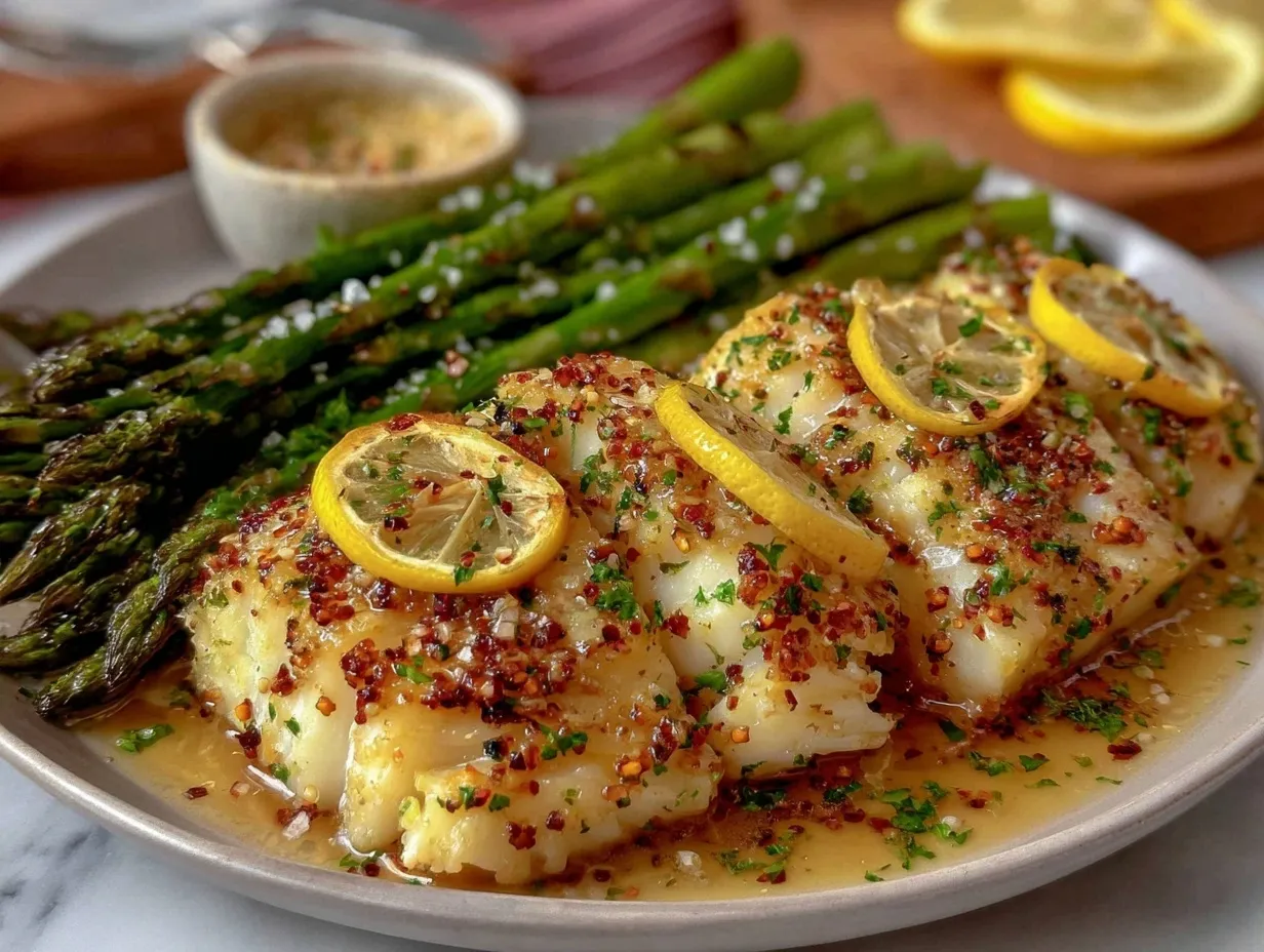 Lemon Garlic Butter Cod preparation steps