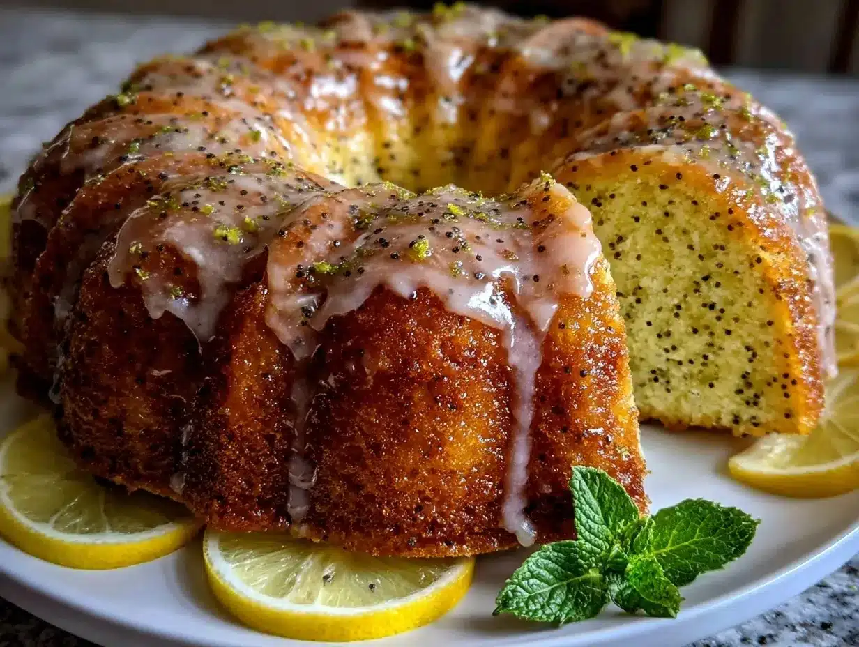 Lemon Poppy Seed Bundt Cake preparation steps