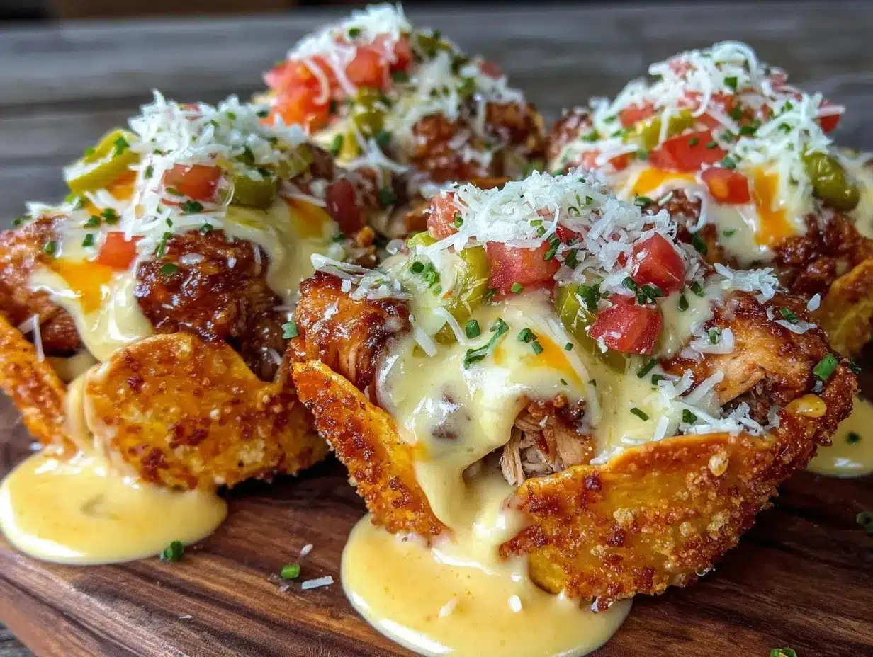 loaded double-chicken queso boats preparation steps