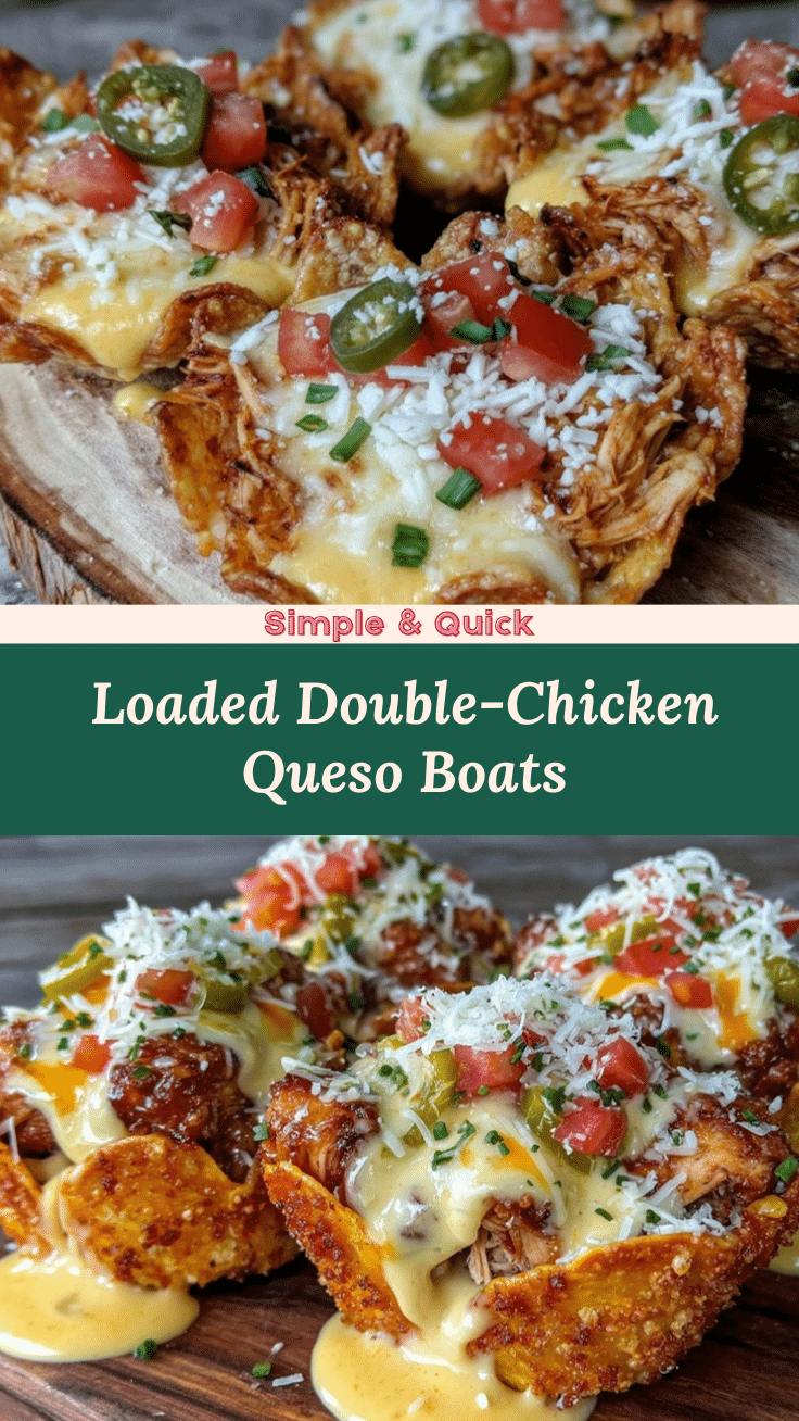 loaded double-chicken queso boats recipe