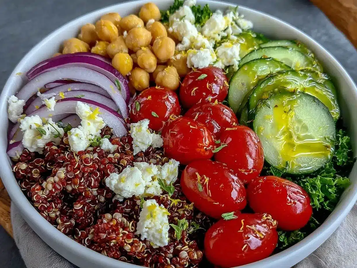 Mediterranean Quinoa Bowl preparation steps