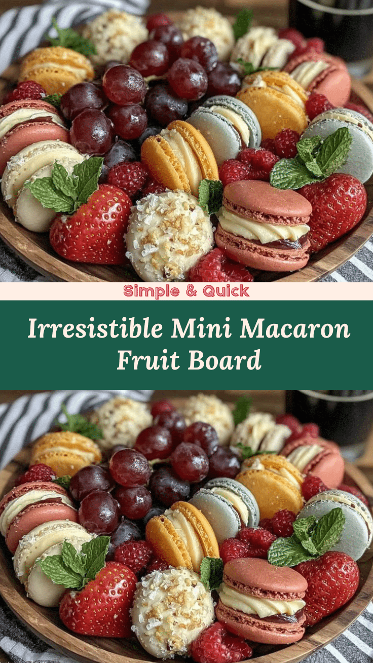 mini macaron and fruit charcuterie board recipe