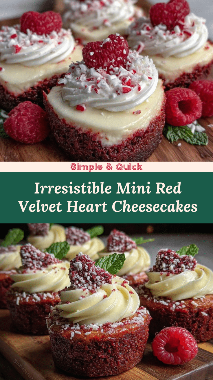 mini red velvet heart cheesecakes recipe