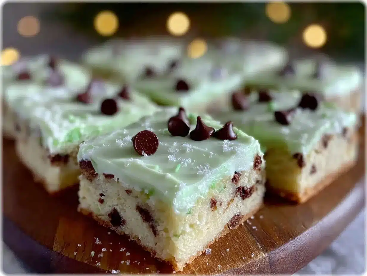 Mint Chip Frosted Bars preparation steps