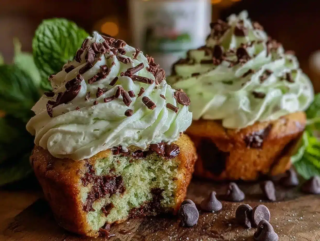 mint chocolate chip cupcakes preparation steps