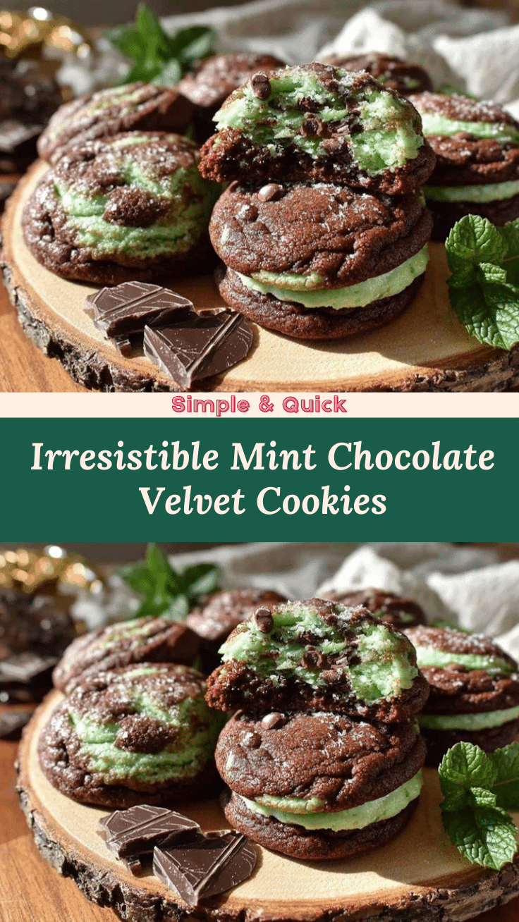 mint chocolate velvet cookies recipe