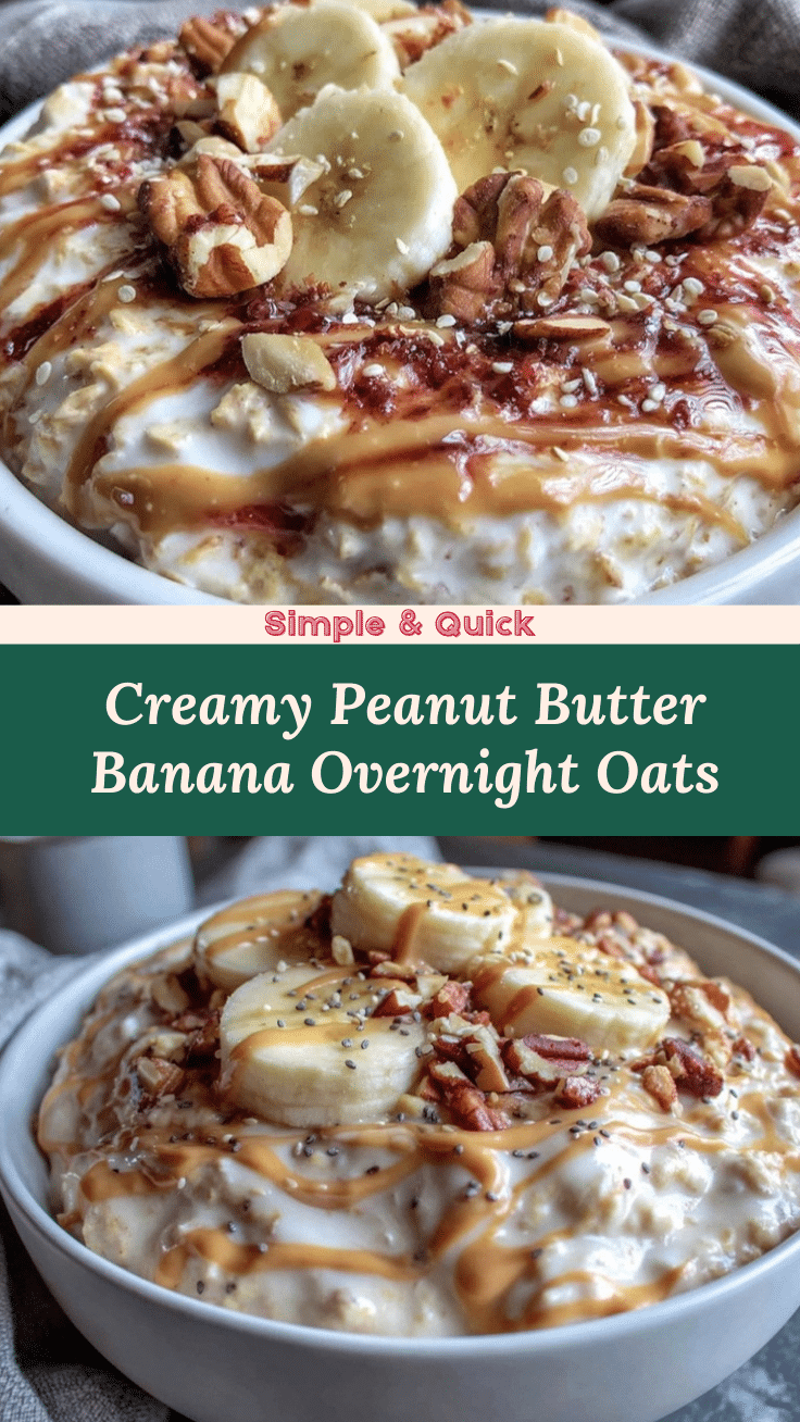 peanut butter banana overnight oats recipe