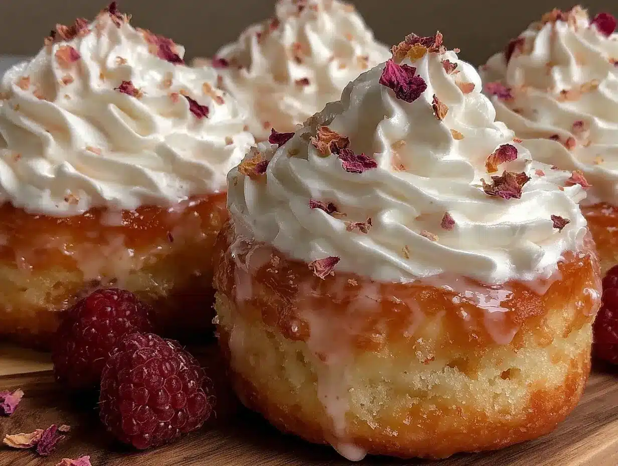 pink berry crème donut cups preparation steps