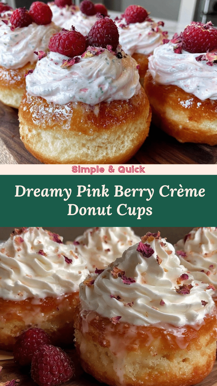 pink berry crème donut cups recipe