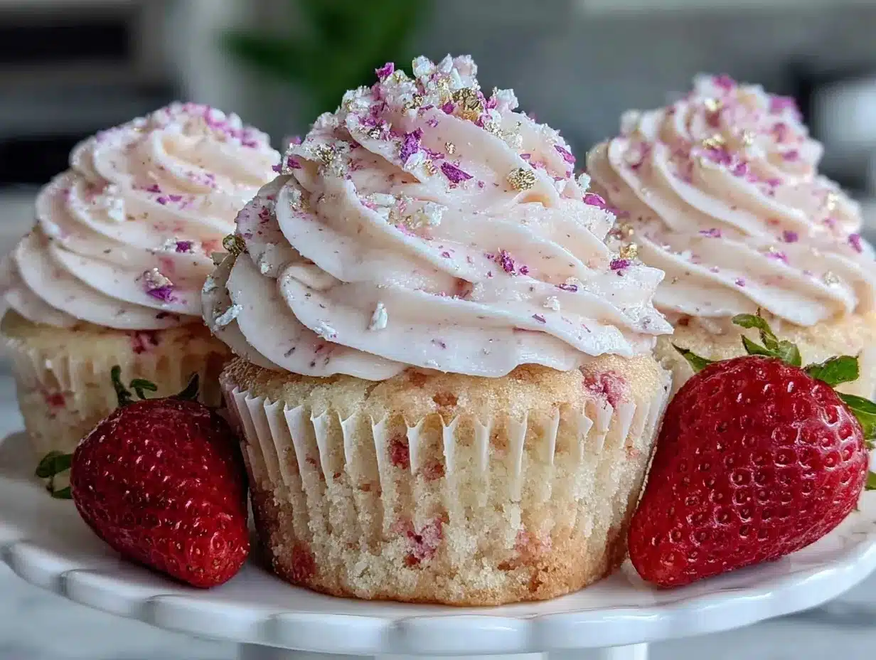 pink champagne cupcakes preparation steps