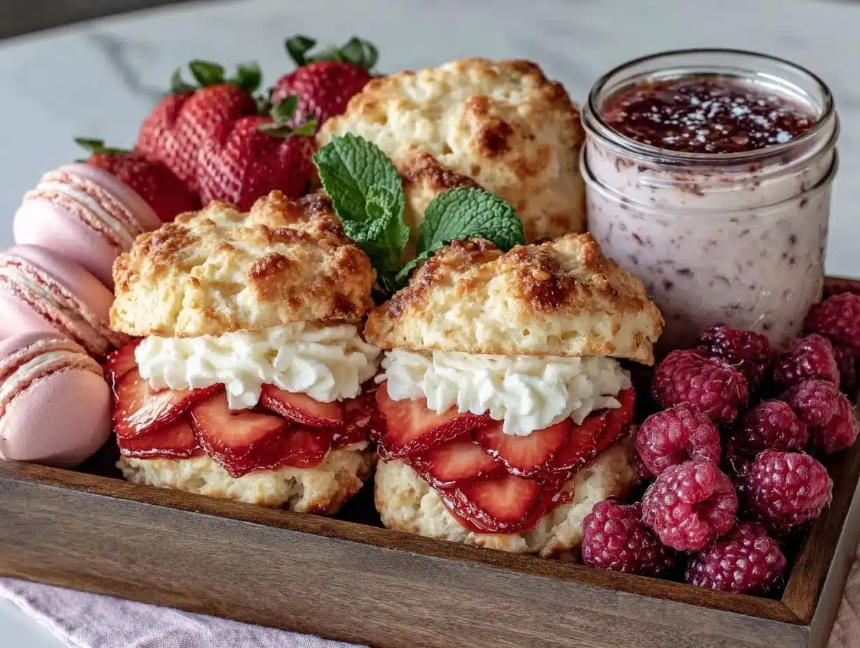 pink dessert picnic board preparation steps