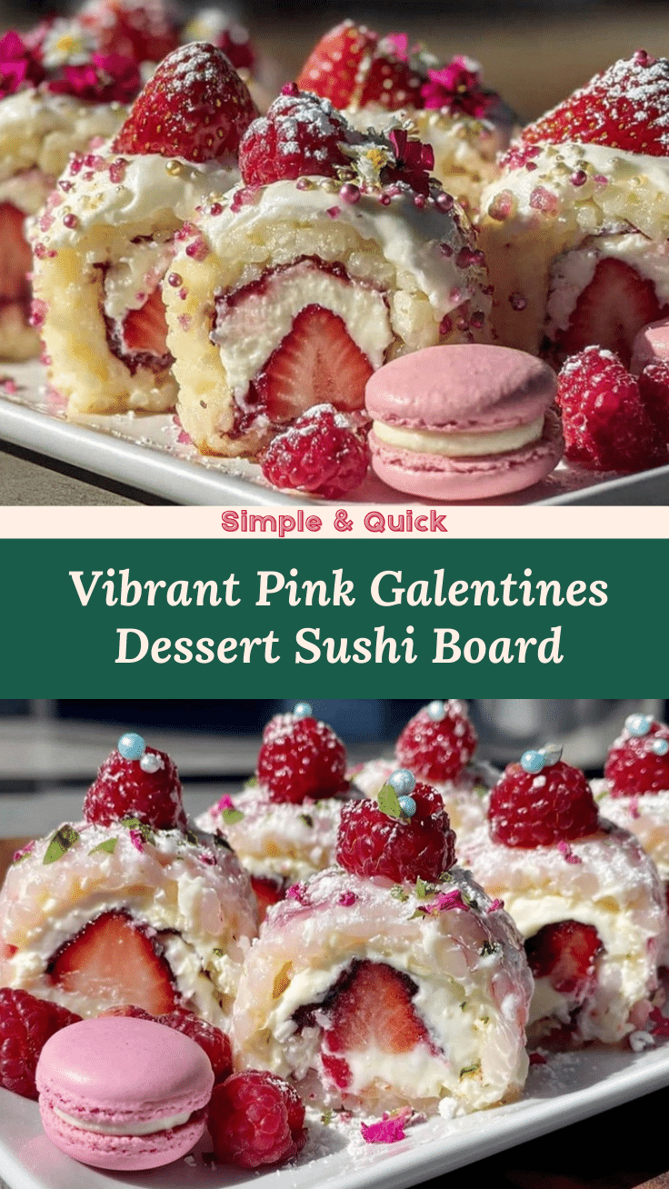 pink dessert sushi board recipe