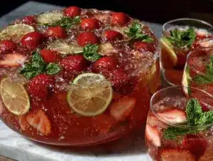 pink lemonade vodka punch - featured image