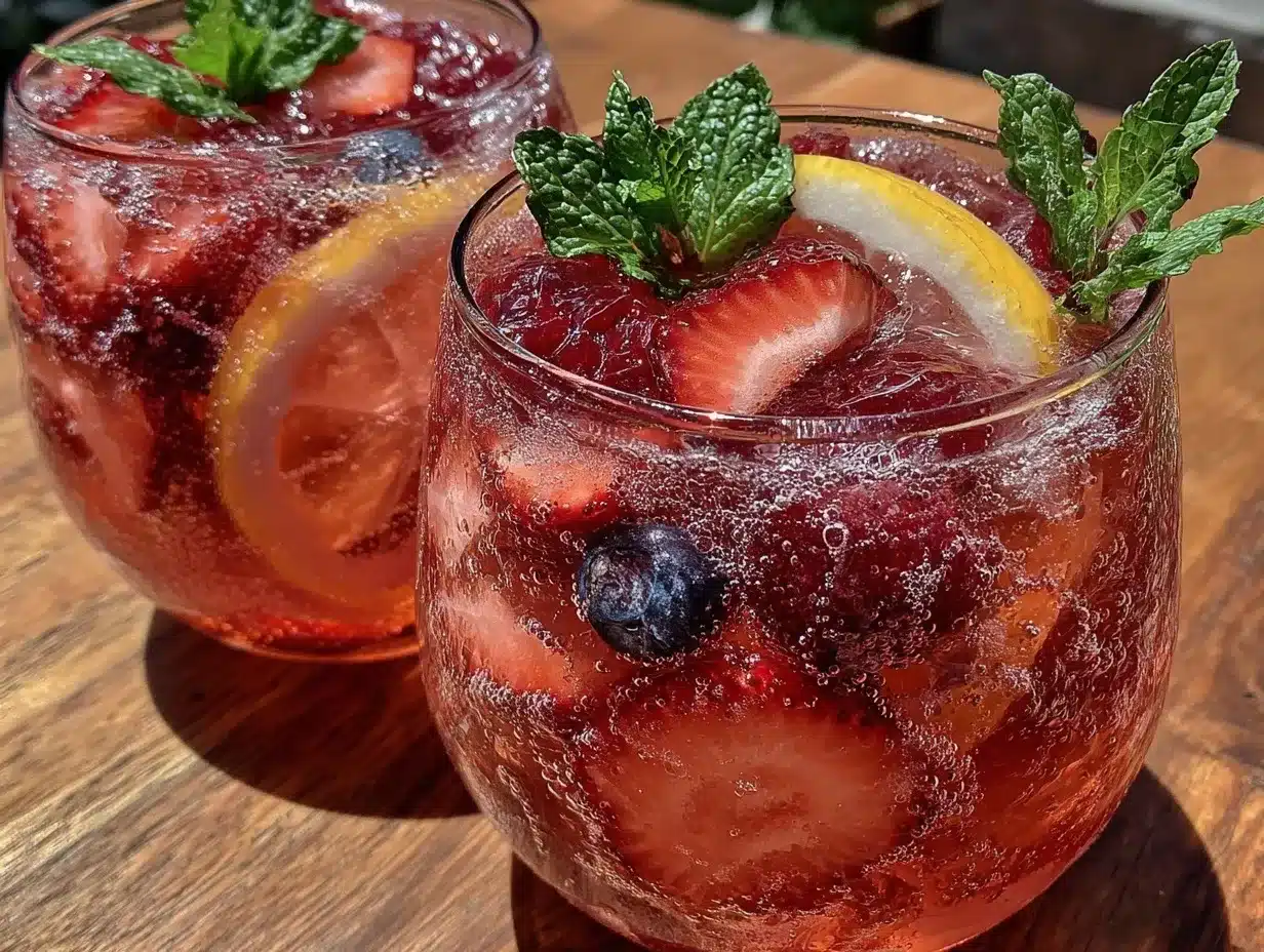 Pink Moscato Sangria preparation steps