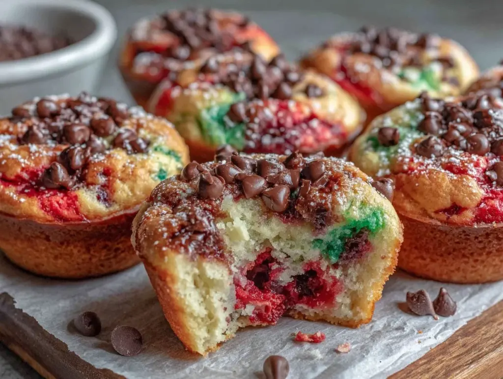 rainbow chocolate chip muffin tops - featured image