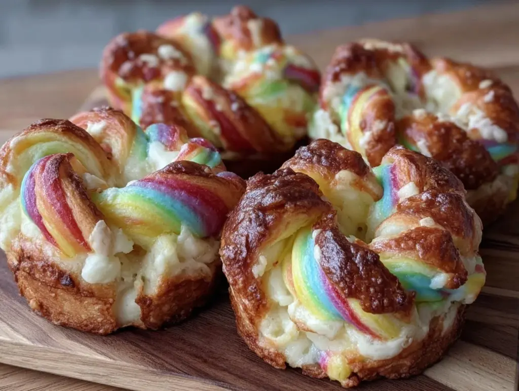 rainbow twisted bagel bites - featured image