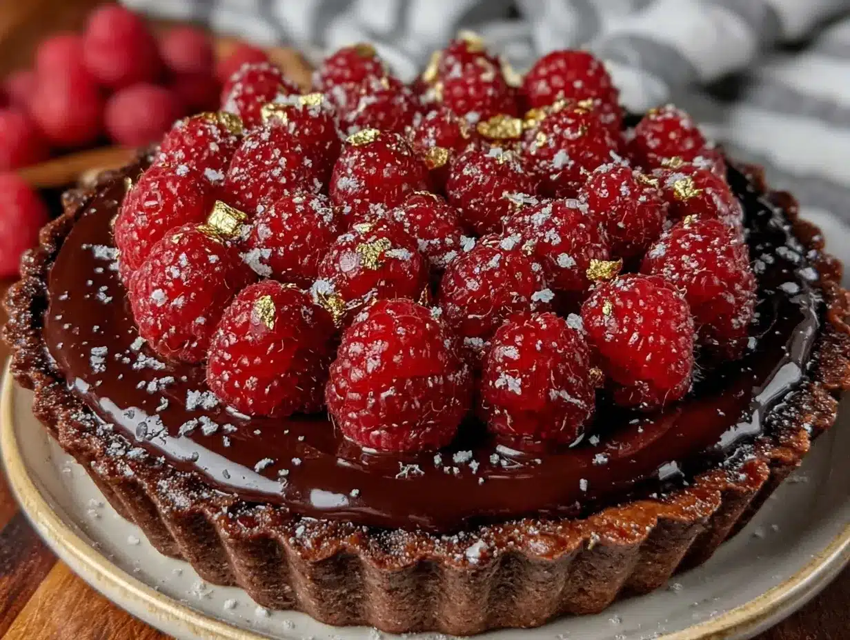 raspberry chocolate tart preparation steps