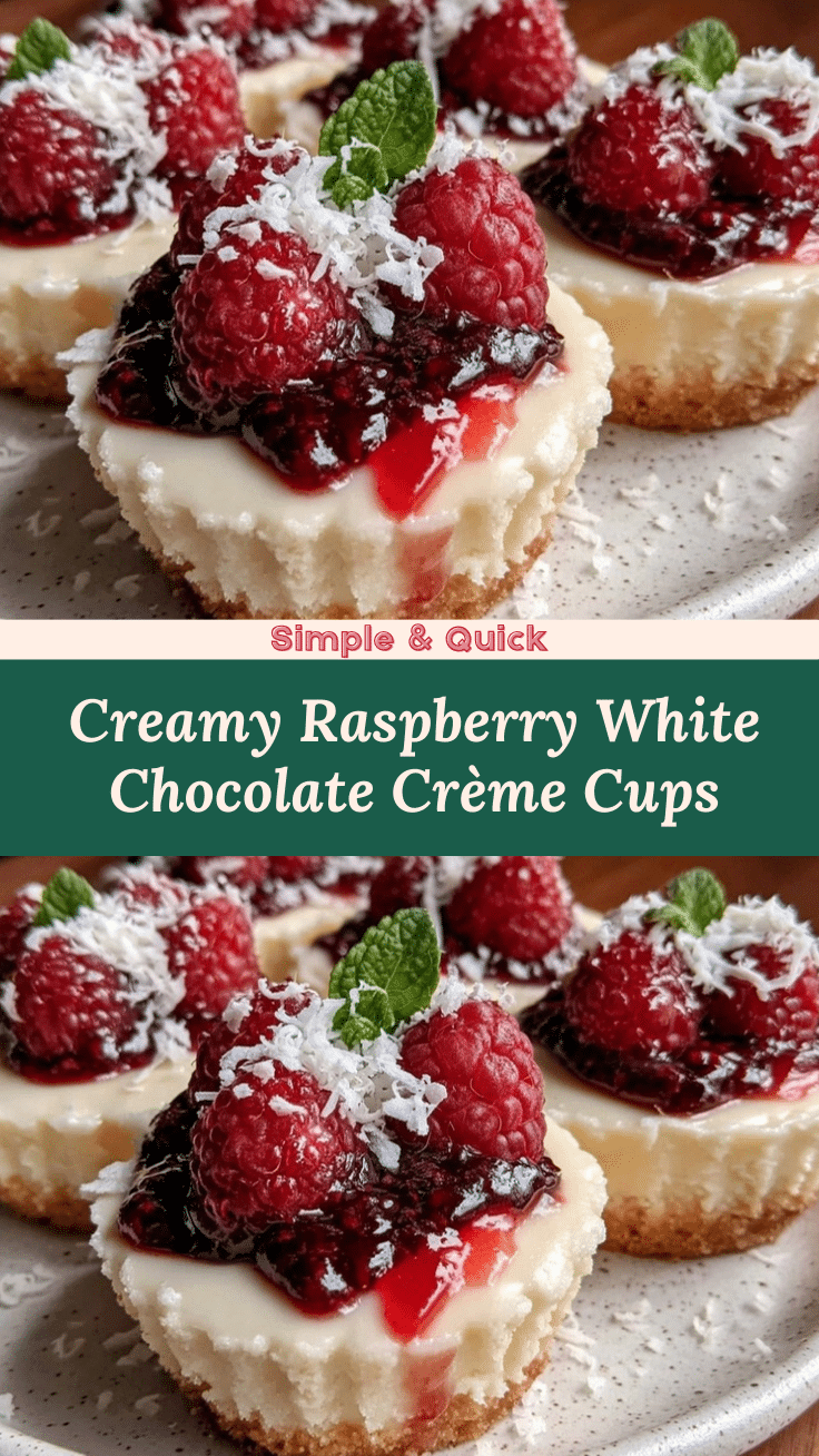 raspberry white chocolate crème cups recipe