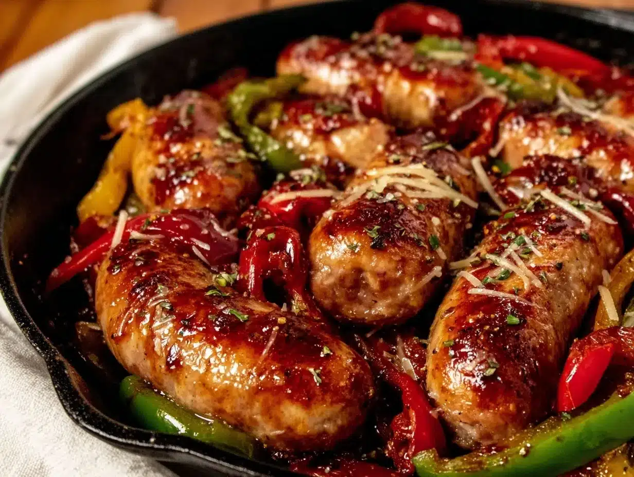 sausage and peppers skillet preparation steps