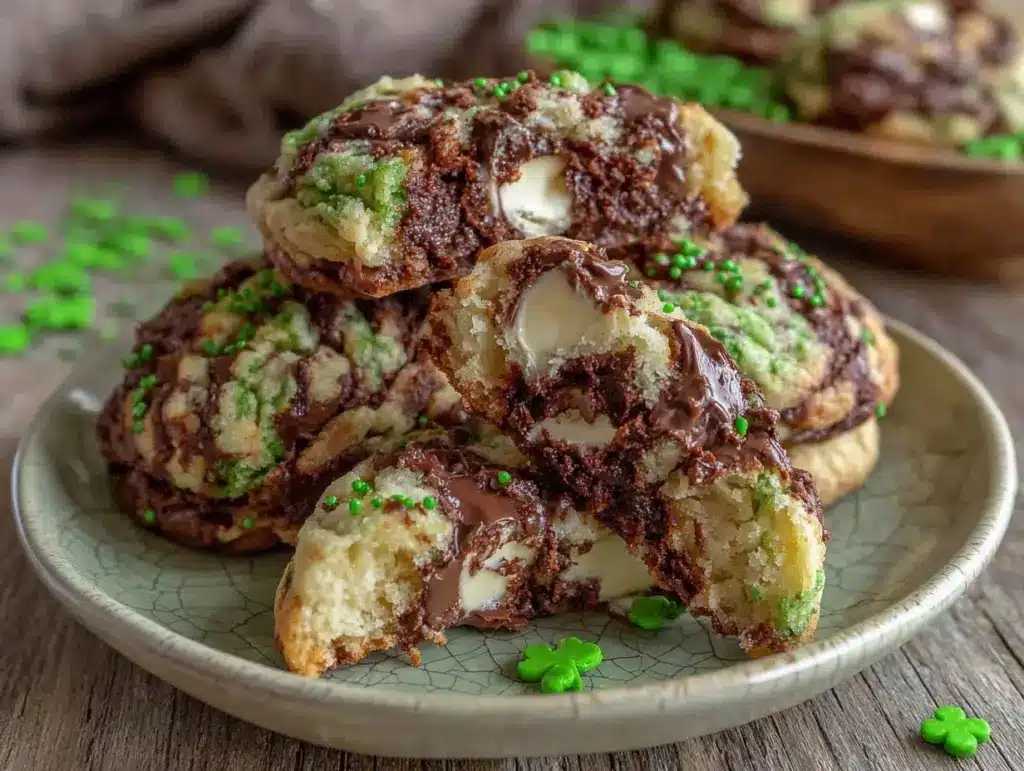 Shamrock Swirl Chip Cookies - featured image