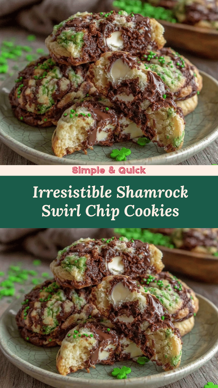 Shamrock Swirl Chip Cookies recipe