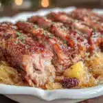 slow cooker pork and sauerkraut - featured image