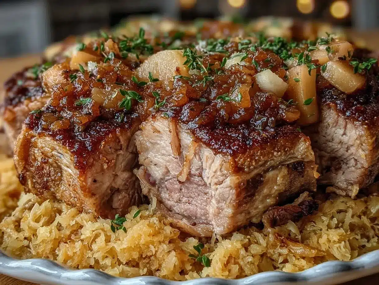slow cooker pork and sauerkraut preparation steps