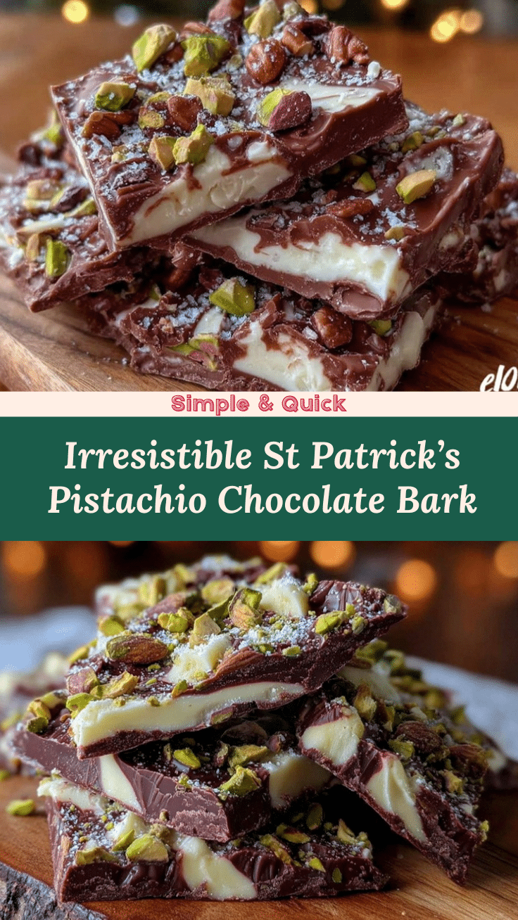 st patrick’s pistachio chocolate swirl bark recipe