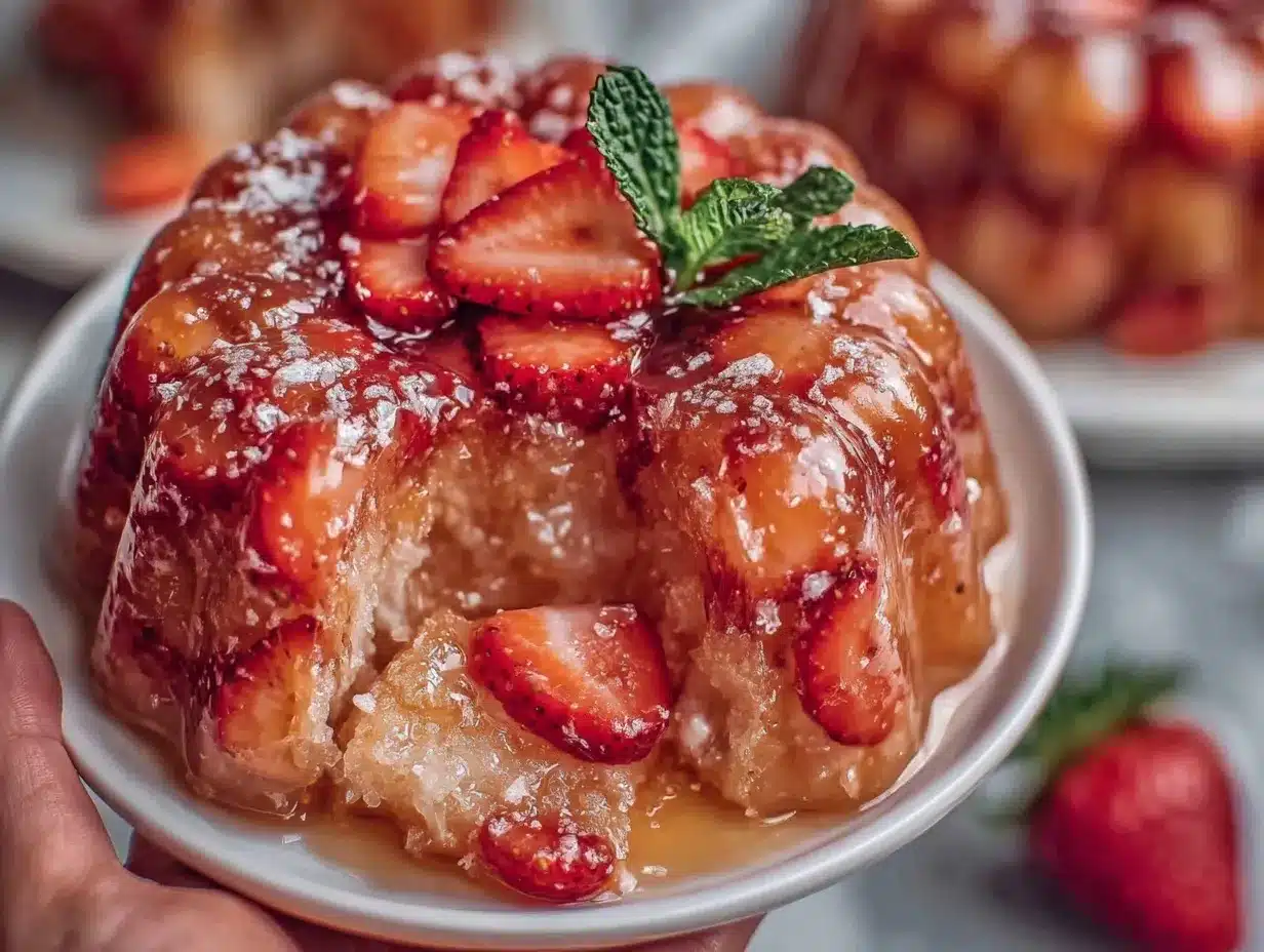 Strawberry Champagne Jello Mold preparation steps