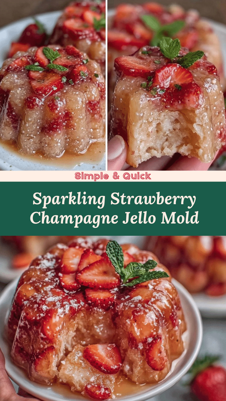 Strawberry Champagne Jello Mold recipe